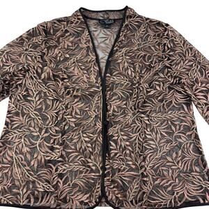 Alex Evenings Crochet Lace Semi Sheer Evening Special Occasion Jacket Women's 3X